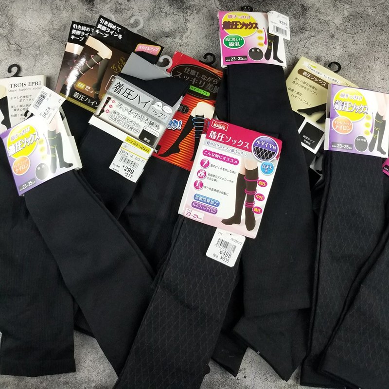 出口日本日单外贸高筒长筒及膝压力袜jk瘦腿长袜女小腿袜运动瑜伽,女士内衣/男士内衣/家居服,长筒袜,淘宝优惠券,粉丝福利购,淘宝优惠卷