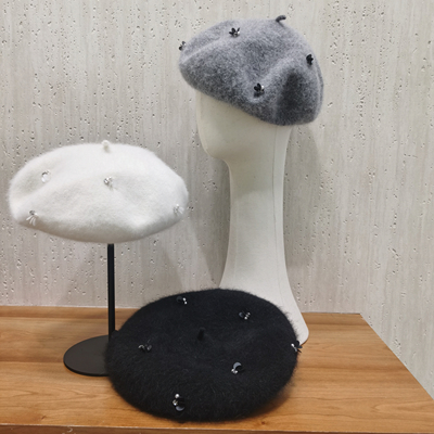 2025新款复古贝雷帽女秋冬季商场同款显脸小画家帽包头帽