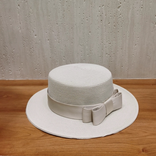 日系草帽女夏天复古平顶礼帽遮阳防晒沙滩帽子出游适合拍照渔夫帽