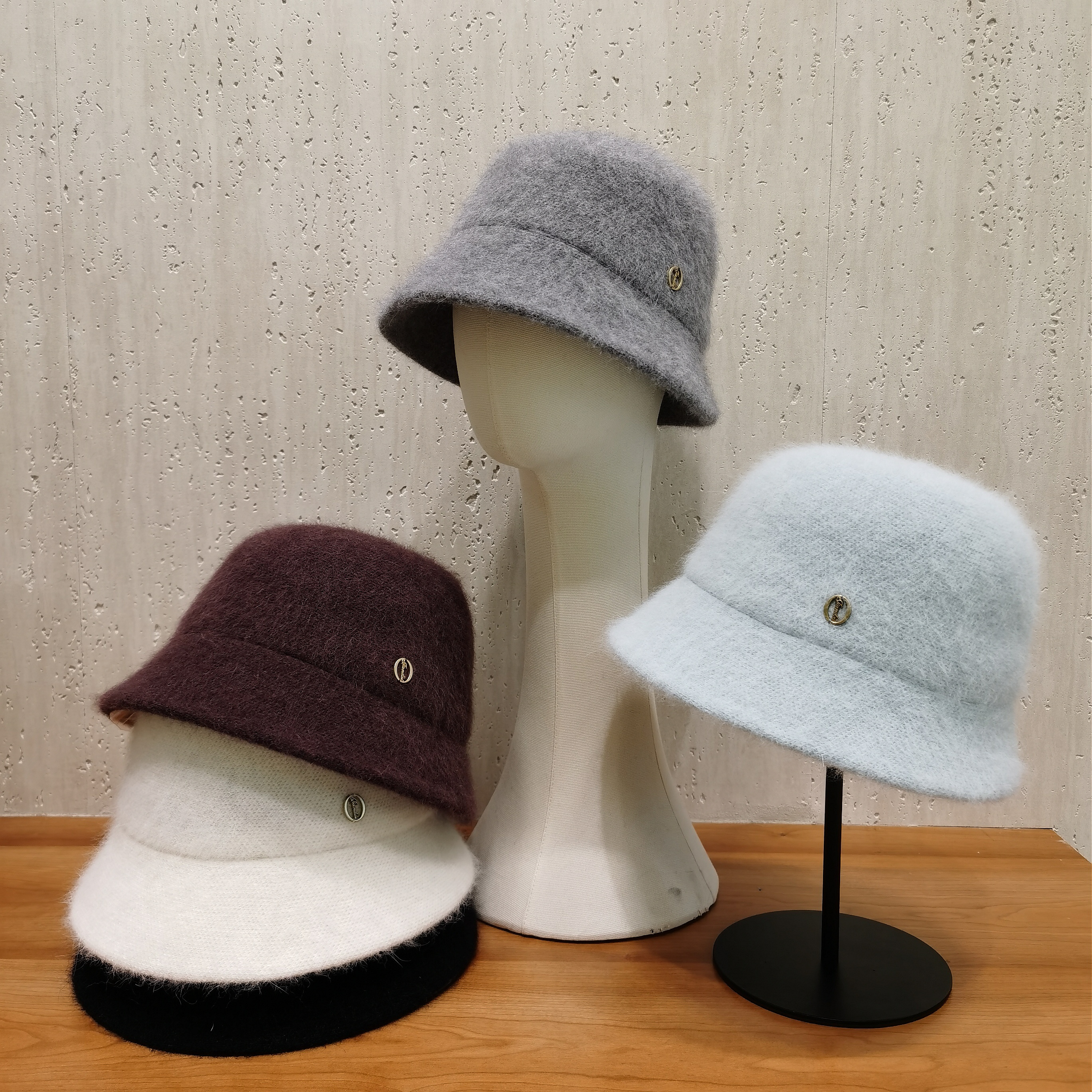 2025新款复古毛呢渔夫帽女秋季商场同款显脸小盆帽画家帽欧美潮流