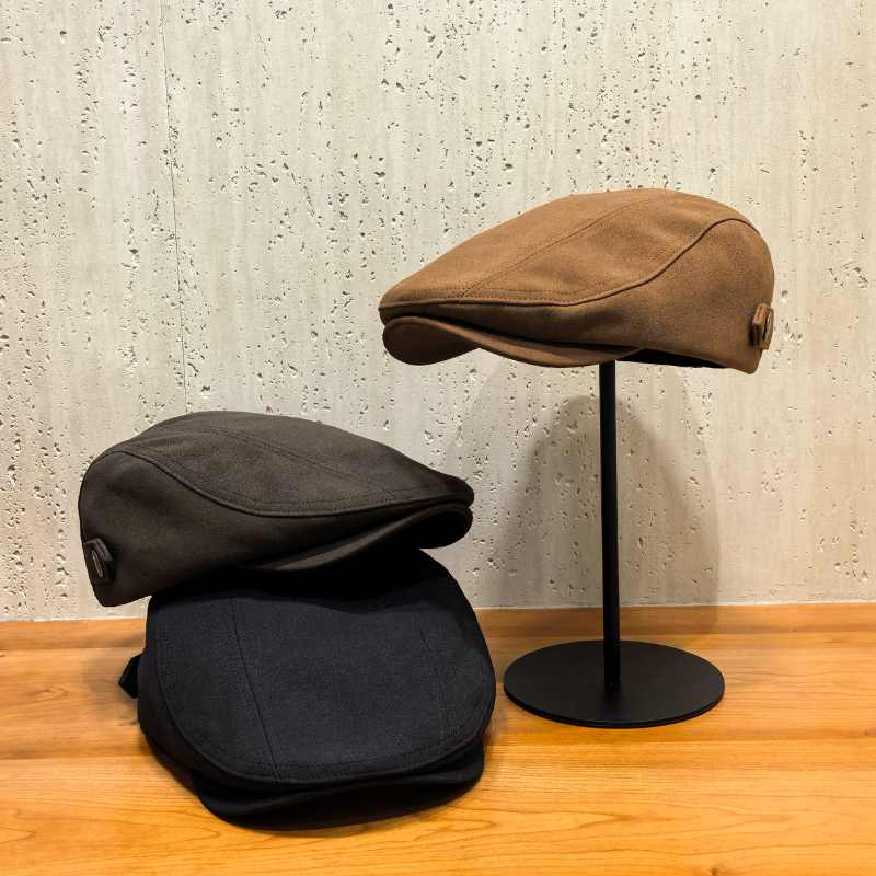 2025新款前进帽复古贝雷帽女秋季商场同款显脸小八角帽画家帽