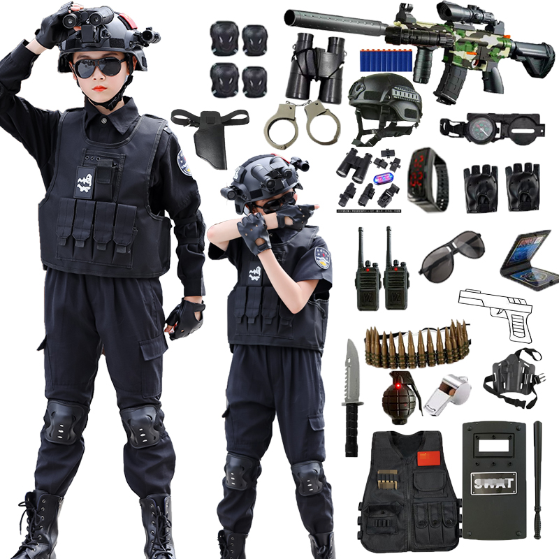 儿童特警服小男孩特种兵全套装备