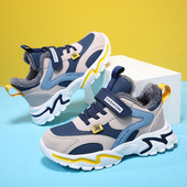 XZPQ儿童棉鞋 男孩鞋 男童运动鞋 ABC 加绒加厚秋冬季 款 子防水跑步鞋