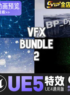 UE5虚幻4_水纹水面下雪落叶自然粒子游戏特效 VFX Bundle 2
