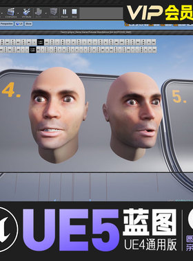 UE5虚幻4实时文本转口型同步系统语音驱动蓝图Text To Lip Sync