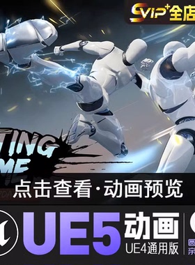武术格斗游戏UE4虚幻5动画动作资产Martial Arts Fight Game