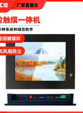 WIN7-8-10-LINUX系统12寸触控一体机多串口15寸工业平板电脑