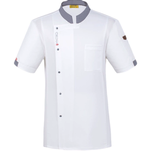 Шеф-повар костюм с короткими рукавами мужчины в китайском стиле выпекать на заказ кухня кухня большая кухонная рабочая одежда