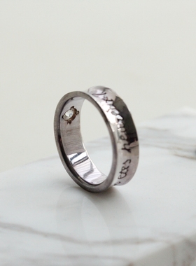 纯银素圈简约个性小众设计男女通用港尺19号戒指