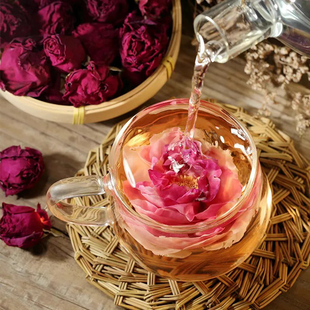 云南特色产品墨红玫瑰冻干重瓣玫瑰泡茶花茶30g/瓶瓶装包邮