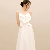 大摆裙 连衣裙A字中长款 TANSSHOP蝴蝶结造型吊带裙 显瘦姐妹裙夏季