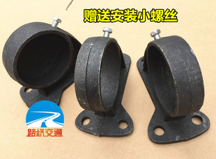 挡轮杆底座挡车杆底座加厚铸铁底座防撞杆支架钢管定位器底座