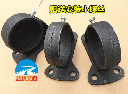挡轮杆底座挡车杆底座加厚铸铁底座防撞杆支架钢管定位器底座