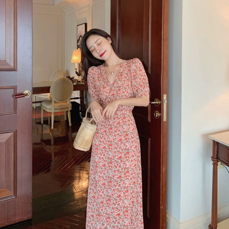 New chiffon dress in spring, summer and Autumn