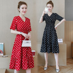 Mid length slim dress with new style in summer