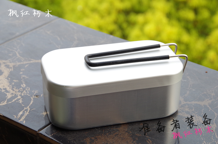 户外日式铝饭盒 折叠手柄PSK生存狂求生宝盒bush craft野营轻量