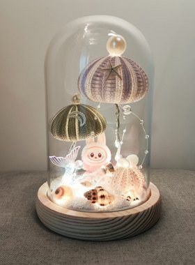 海南特产旅游送人秦皇岛小夜灯大连青岛北海工艺品摆件贝壳成品