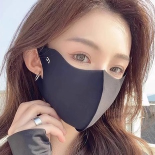 轻薄3d立体冰丝面罩防紫外线透气显脸小 无痕防晒护眼角口罩女夏季