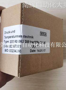 现货促销 全新原装 WIKA 威卡 232.50.063 200 bar/MPa G1/4B