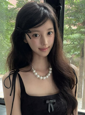 韩版气质名媛高级感渐变仿珍珠项链轻奢优雅锁骨链时尚气质颈链