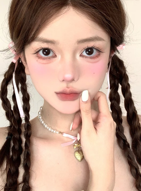 欧美时尚个性爱心蝴蝶结仿珍珠项链轻奢粉色甜心小众颈链2025新款