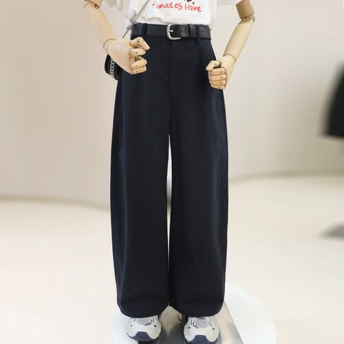 【断码清仓】大码女裤春秋2026新款潮高腰显瘦宽松阔腿胖mm休闲裤