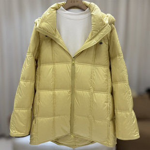 zaw大码女装羽绒服女冬装2025新款白鸭绒宽松连帽中长款胖mm外套