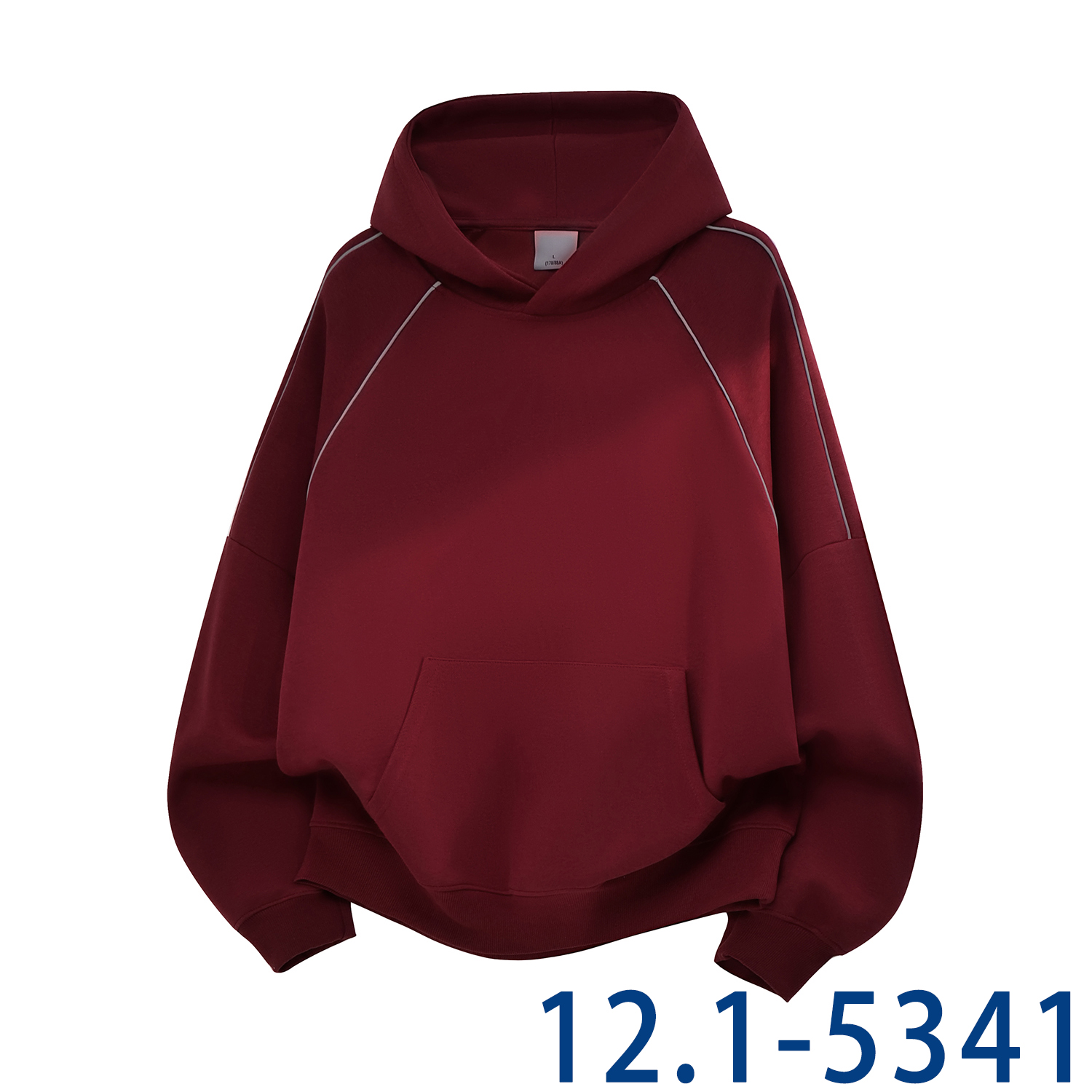 纯色连帽卫衣男女同款2025年简单潮反光条设计感帽衫秋冬重磅上衣