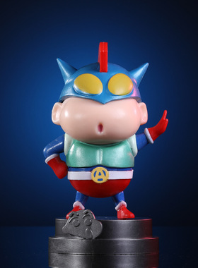 可爱动感超人cos蜡笔小新限量gk手办雕像潮玩模型动漫DPSS摆件