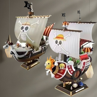 海贼王 海贼船  黄金梅丽号 万里阳光号 动漫雕像模型摆件手办