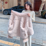 ~档口有货粉色皮毛一体外套2C118-M862-P195K288，女装短外套，2C118