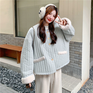 有货~浅蓝色内里羊羔毛派克服保暖加厚2C118-M868-P215-控318图片