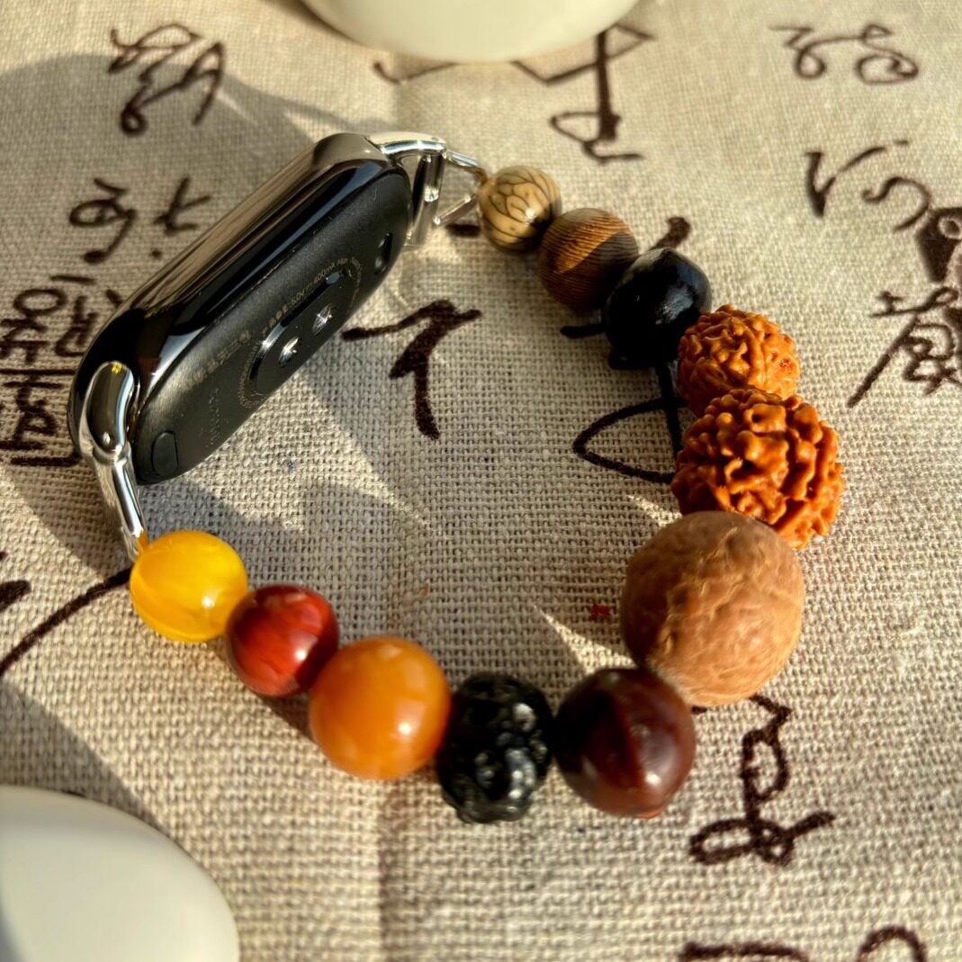 ZhuZhu原创佛珠菩提表带适用于小米8/9手环小众设计表带