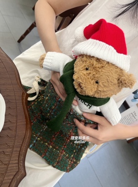 jellycat巴塞罗熊圣诞袜晒娃包28cm原创礼物包36熊公仔steiff挎包