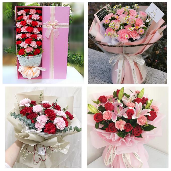 康乃馨花束送父母生日看病人咸阳市泾阳县乾县礼泉永寿县同城花店