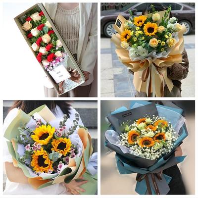 康乃馨向日葵送长辈生日河北保定市顺平县博野县涿州市同城鲜花店