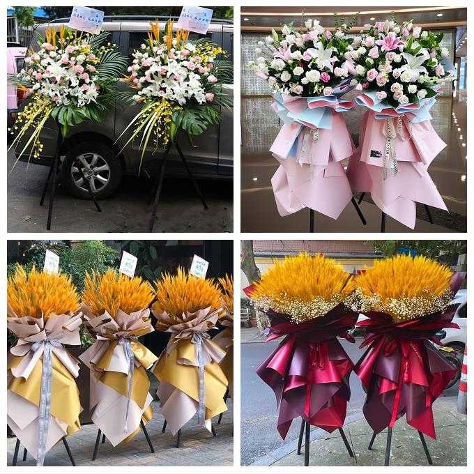 送上海市杨浦区殷行街大桥街同城花店送朋友公司鲜花大麦开业花篮