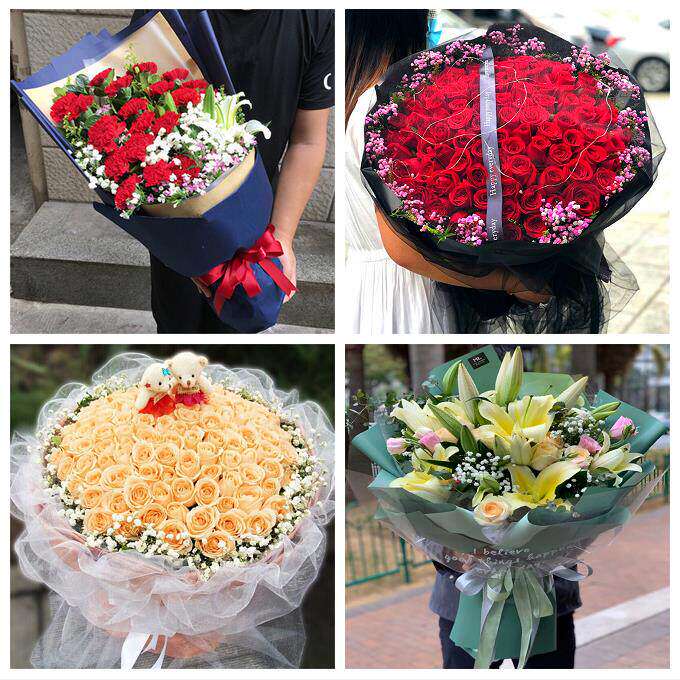 玫瑰百合向日葵康乃馨鲜花广西桂林市灵川全州兴安永福县同城速递