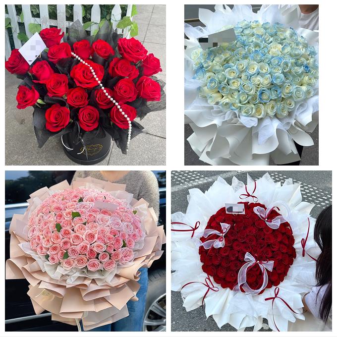 33朵玫瑰花束礼盒送女友重庆渝中区望龙门朝天门大溪沟同城鲜花店