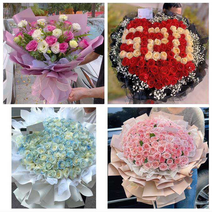 33朵玫瑰花束礼盒送女友内蒙古呼和浩特和林格尔武川县同城鲜花店