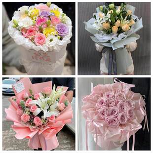 99朵玫瑰花束妇女节向日葵生日鲜花湖北咸宁市崇阳县通山县赤壁市