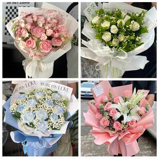 99朵玫瑰花束妇女节向日葵生日鲜花上海市静安区彭浦新村临汾路街