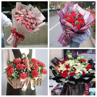 玫瑰百合向日葵康乃馨鲜花山东日照东港岚山区五莲县莒县同城速递