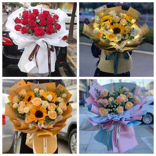 红玫瑰鲜花情人节生日表白花束礼物安徽宣城市宣州区郎溪县广德县