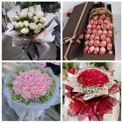 玫瑰花束送女友情人老婆上海市普陀区石泉路宜川路街道同城鲜花店