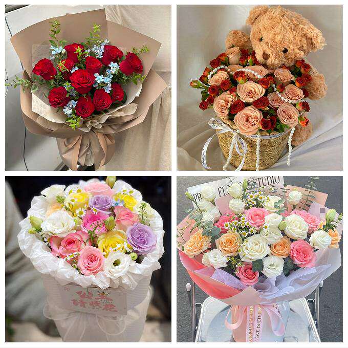 99朵玫瑰花束妇女节向日葵生日鲜花上海青浦区赵巷徐泾华新重固镇