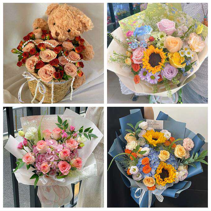 99朵玫瑰花束妇女节向日葵生日鲜花湖北武汉市洪山江夏黄陂新洲区