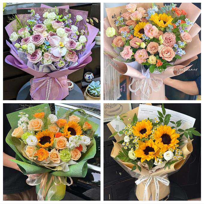 99朵玫瑰花束妇女节向日葵生日鲜花河北衡水市桃城区冀州市枣强县