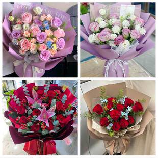 99朵玫瑰花束妇女节向日葵生日鲜花吉林吉林市昌邑区龙潭区船营区