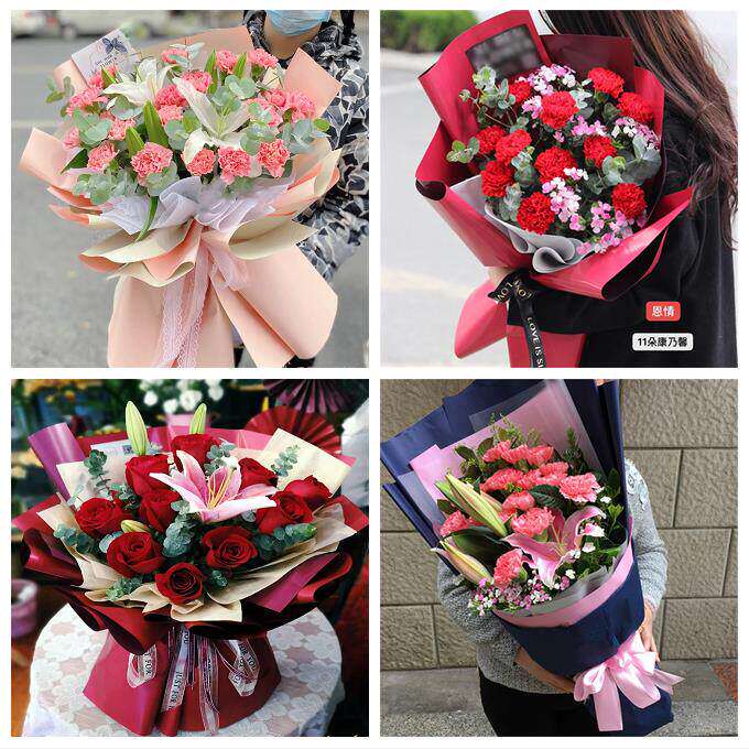 玫瑰百合向日葵康乃馨鲜花上海市奉贤区青村镇柘林海湾镇同城速递